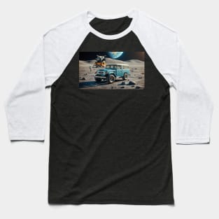 1966 Toyota Land Cruiser FJ on the Moon Baseball T-Shirt